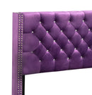 Upholstered Nailhead Trim Chic Bed by Unique Piece Furniture