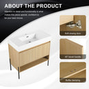 Modern Bathroom Vanity Combo With Single Resin Sink And Storage Cabinet by HouseOfZazla