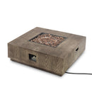 Wellington Square Iron Fire Pit With Wood Pattern Design And 50,000 Btu Output by HouseOfZazla