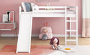 Full Loft Bed With Slide, Multifunctional Design - White by Unique Piece Furniture