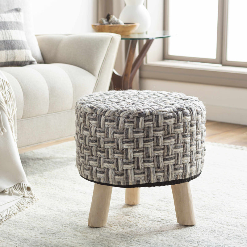 Oberalm Light Gray Ottoman