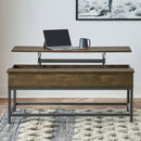 Lift Top Coffee Table With Adjustable Height - Brown by HouseOfZazla
