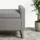 Upholstered Ottoman Bench With Storage - Dark Gray by HouseOfZazla