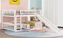 Low Bunk Bed With Slide, Fence And Ladder by Unique Piece Furniture