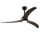 52" Solid Wood Blades Ceiling Fan with Light and Remote Control by HouseOfZazla
