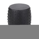 Outdoor End Table With Outstanding Studded Design - Matte Black