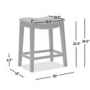 Barlow - Backless Saddle Counter Stool - Brown by HouseOfZazla