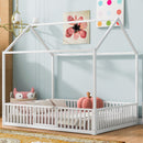 Metal House Bed With Fence And Door by HouseOfZazla