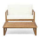 Belgian - Loveseat & Coffee Table Set With Water Resistant Cushions