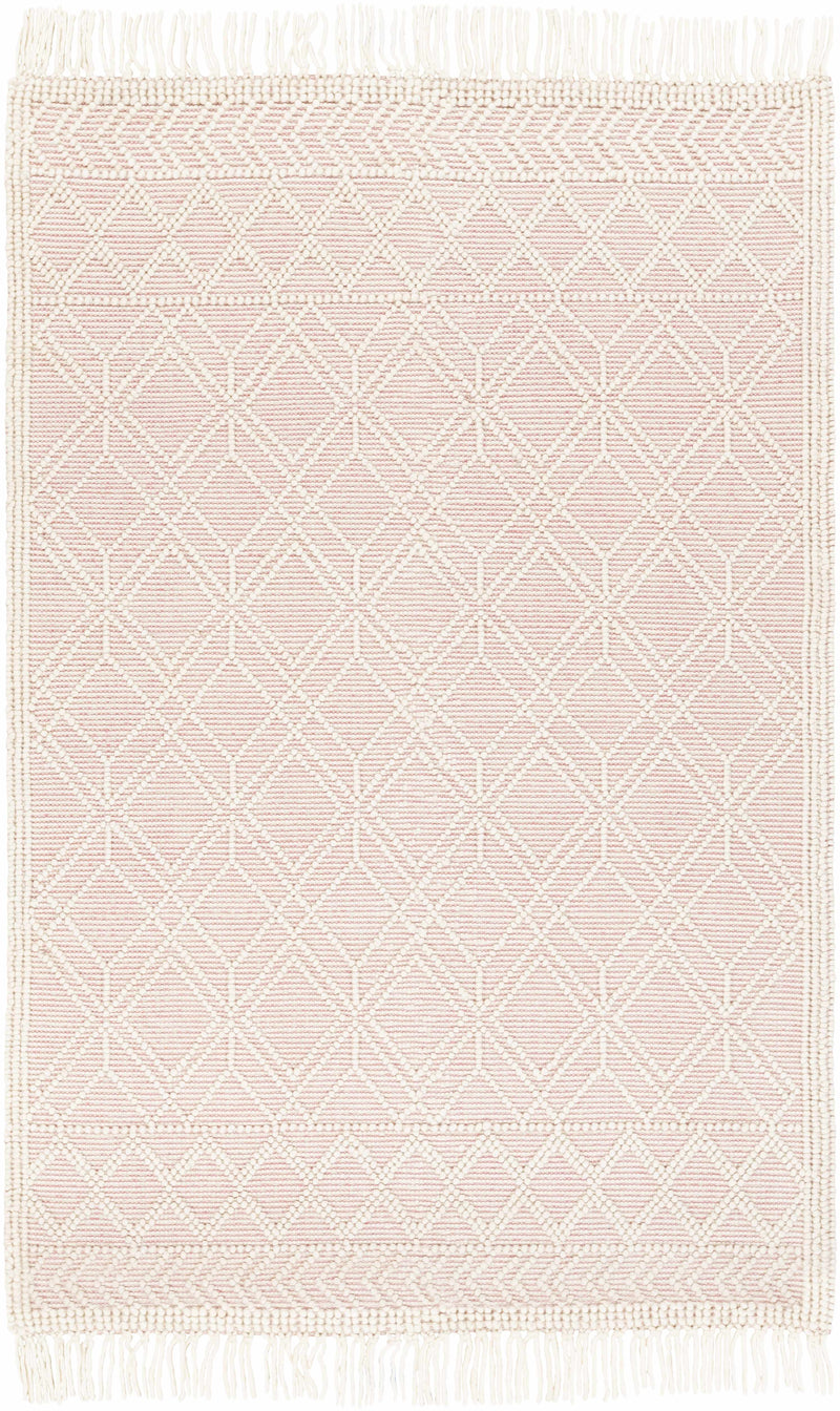 Ramsbury Pink Trellis Wool Rug