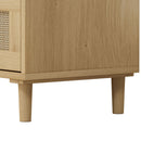 3 Drawers Rattan Storage Cabinet Rattan Drawer, For Bedroom, Living Room, Dining Room, Hallways (Set of 2) - Oak by HouseOfZazla
