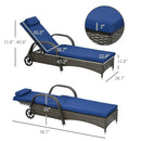 Outsunny Wicker Outdoor Chaise Lounge by HouseOfZazla