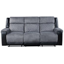 Alicia - Reclining Sofa - Gray / Black by HouseOfZazla