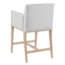 24'' Seat Height Upholstered Counter Stools with Arms - Set of 2 by HouseOfZazla