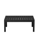 All Weather Slatted Outdoor Coffee Table For Garden - Black by HouseOfZazla