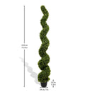 Outdoor uv resistant plastic boxwood topiary bonsai artificial spiral tree plant 180cm 2pcs/set
