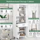 Freestanding Tall Bathroom Cabinet With Soft Close Doors And Adjustable Shelves by Unique Piece Furniture