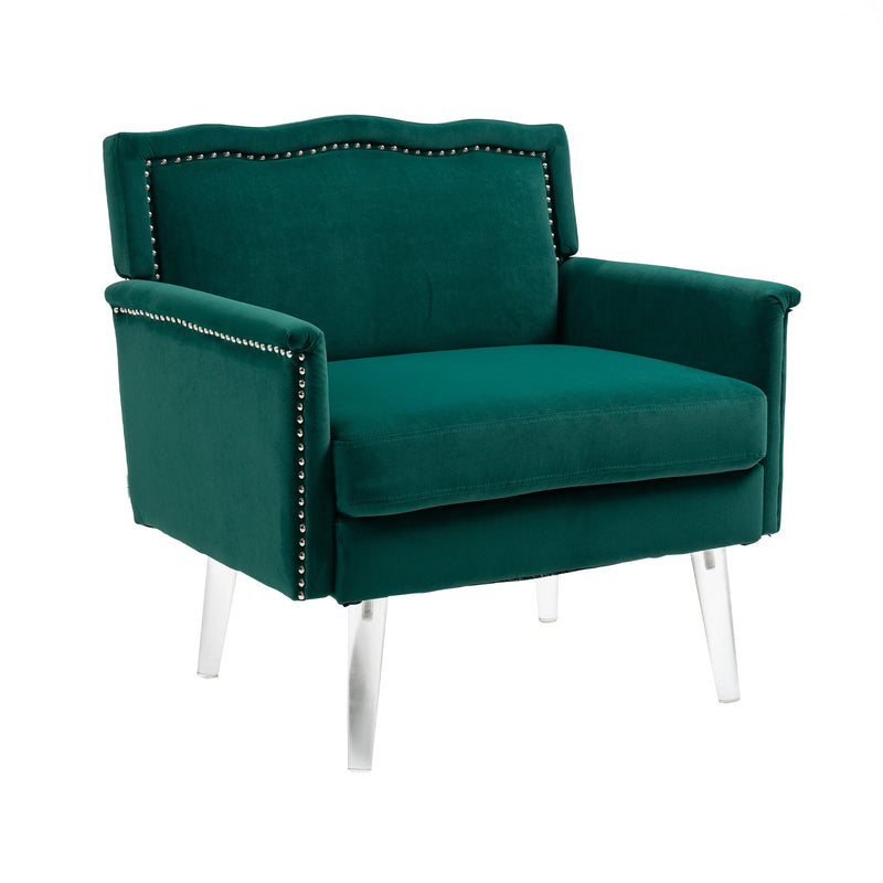 Accent Chair, Living Room Chair / leisure single sofa with acrylic feet