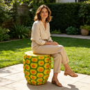 14" Oversized Pineapple Shaped Resin Stool by HouseOfZazla