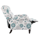 Push Back Recliner Chair Upholstered With Classic Wing Back And Solid Gourd-Shaped Legs by HouseOfZazla
