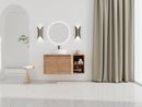 42" Wall-Mounted Bathroom Vanity With Ceramic Art Sink