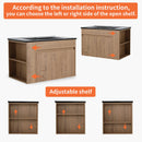 30 Inch Bathroom Vanity With Black Ceramic Basin and Adjust Open Shelf (KD-PACKING)