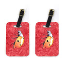 Lady Bug on Red Luggage Tag