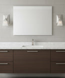5"W 1-Light LED Bath Vanity Light Fixture Brushed Nickel Finish with Square Shade by LampsUSA