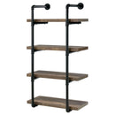 Elmcrest 24-inch 4-shelf Wall Bookshelf Rustic Oak