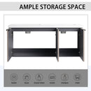 Contemporary Wall Mounted Bathroom Vanity With Resin Double Sink