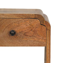 Newton Mini Oak-ish Nightstand with a Drawer and Open Shelf