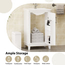Modern Small Bathroom Vanity Cabinet With Ceramic Basin, Ample Storage, 1 Soft Close Door by HouseOfZazla