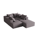 Modern Upholstered Sectional Boneless Couch Set