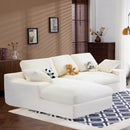 Compressed Sofa With 3 Back Cushions, 2 Throw Pillows
