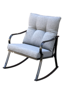 Rocker Set Chair and Teapoy Medium Grey