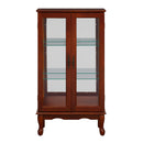 Curio Cabinet Lighted Curio Diapaly Cabinet With Adjustable Shelves And Mirrored Back Panel, Tempered Glass Doors (3 Tier), (E26 Light Bulb Not Included) by Unique Piece Furniture