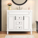 Bathroom Vanity With Top Sink and Soft-Closing Storage by HouseOfZazla