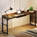 Adjustable Overbed Table With Wheels, Queen Size Mobile Desk - Dark Gray by HouseOfZazla