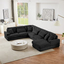 Oversized Sectional Sofa U - Shaped Sofa Couch Modern Sofa Upholstered In Soft With A Chaise Lounge For Living Room by HouseOfZazla