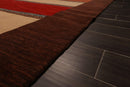 8'11" x 12' Hand Knotted Wool Oriental Area Rug Contemporary Brown