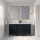James Martin Brittany 60" Double Bathroom Vanity, Black Onyx