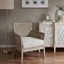 Cane Armchair With High Density Foam - Cream / Reclaimed Natural by Unique Piece Furniture