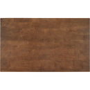 TOPMAX Solid Wood Rustic 45' Stationary Kitchen Island, Rubber Wood Butcher Block Dining Table Prep Table with 2 Open Shelves for Small Places,Walnut+Black