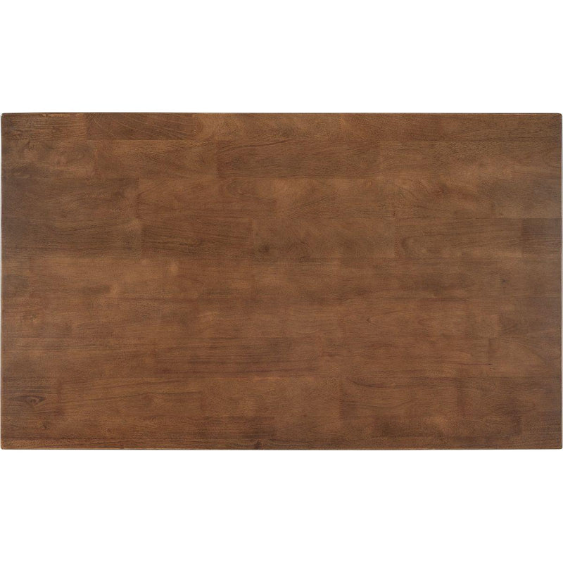 TOPMAX Solid Wood Rustic 45' Stationary Kitchen Island, Rubber Wood Butcher Block Dining Table Prep Table with 2 Open Shelves for Small Places,Walnut+Black