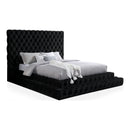 Tufted Oversized Headboard Platform Bed With Fully Upholstered Frame