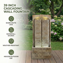 39 Inch Outdoor Water Fountain with Pump