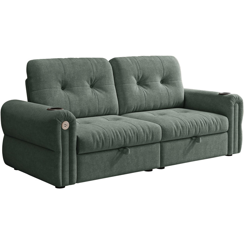 Chenille Convertible Sofa Bed, photo 3 of 10
