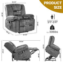 Power Lift Recliner Chair Sofa With Massage by HouseOfZazla