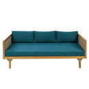 Claremont 3 Seater Daybed Teak Acacia Wood Water Resistant Cushions by HouseOfZazla
