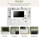 Minimalist Entertainment Wall Unit Set With Bridge For TVs Up To 75" by HouseOfZazla